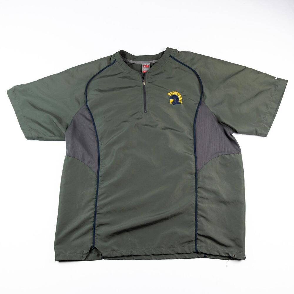 Vintage 2000s Nike Team Spartans Pullover Jacket XXL Green Swoosh Y2K